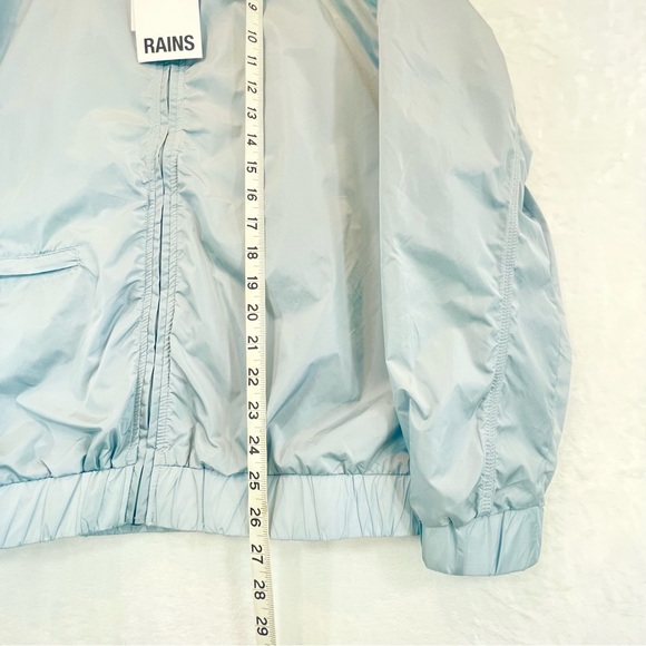 Rains Track Jacket Windbreaker Unisex Sky Blue Size Small Womens Mens NWOT - Picture 14 of 16